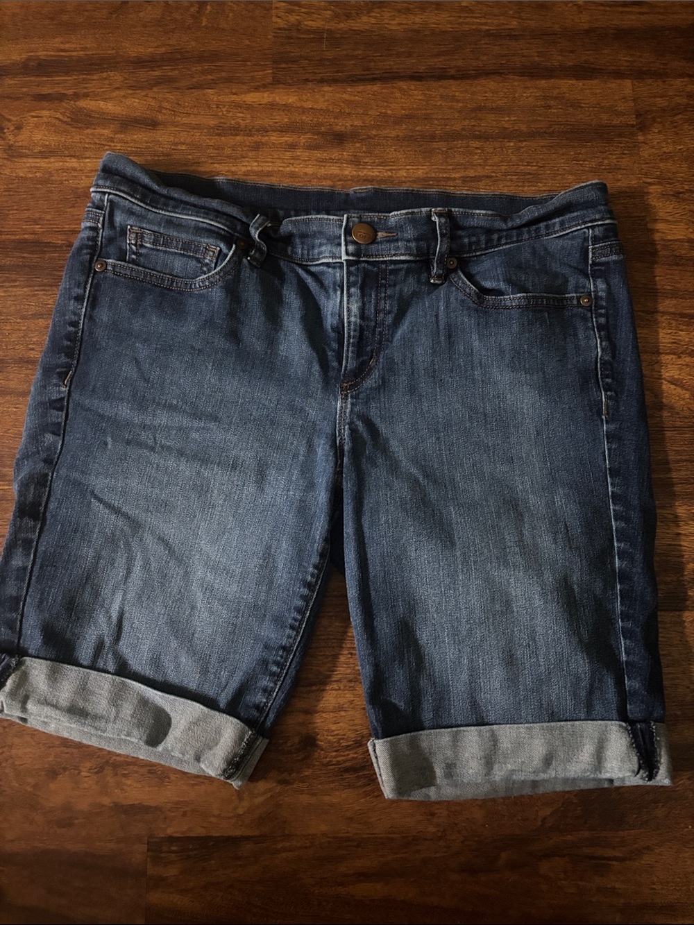 LOFT Dark Blue Denim Jean Shorts